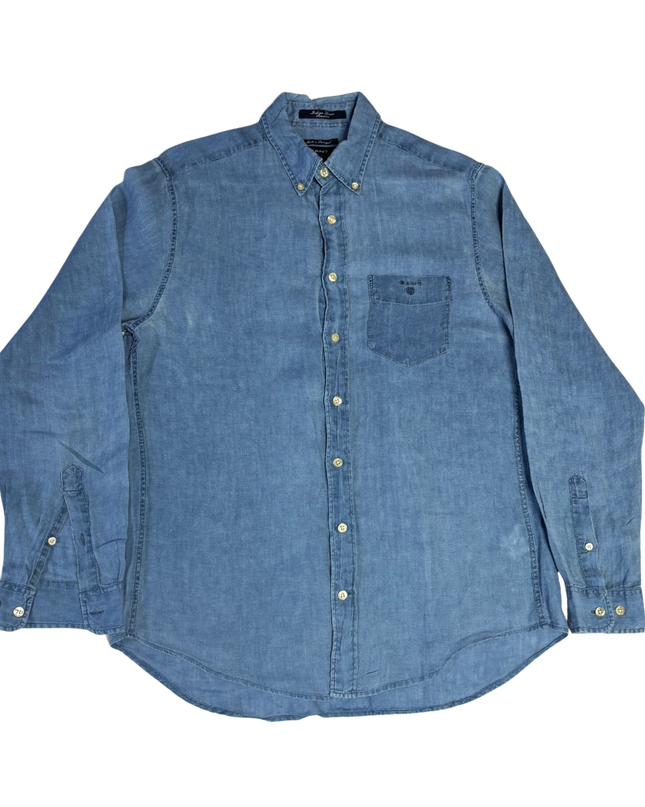 Gant Blue Indigo Linen Button-Down Shirt