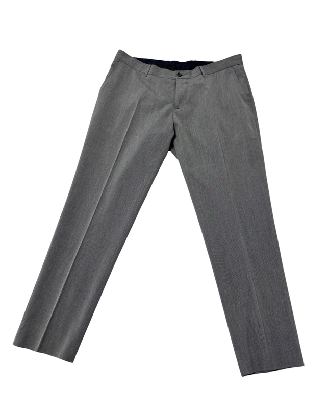 Zara Man Grey Slim Fit Tapered Dress Pants