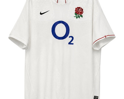 Nike White England Rugby O2 Sponsor Jersey XL