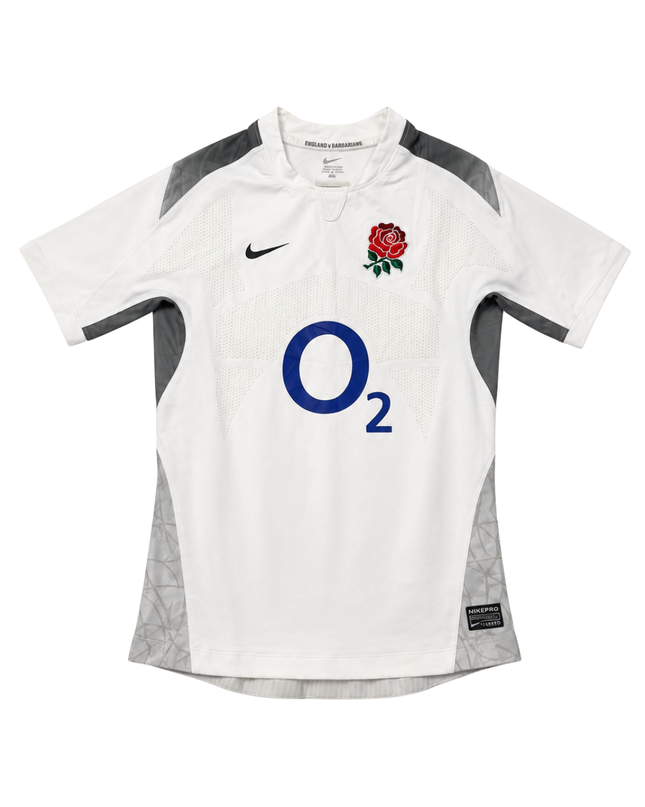 Nike White England Rugby O2 Authentic Home Jersey