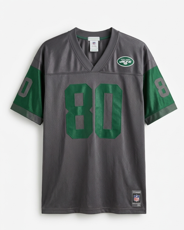 NFL Reebok Grey New York Jets #80 Mesh Jersey XXL
