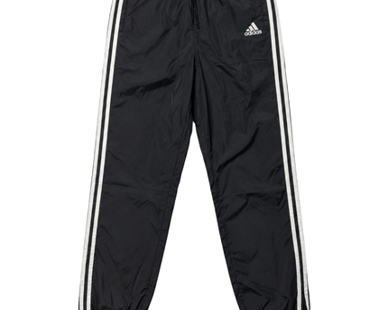 Adidas Black Three-Stripe Windbreaker Track Pants