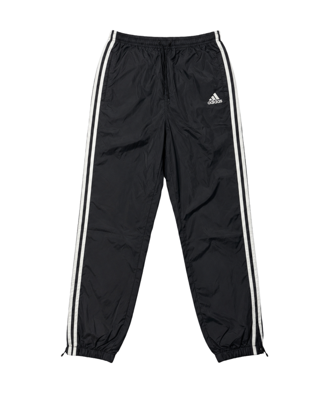 Adidas Black Three-Stripe Windbreaker Track Pants