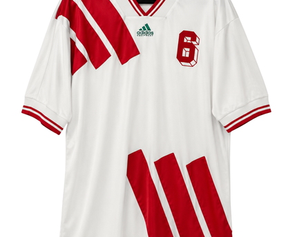 Adidas White/Red Vintage Equipment Soccer Jersey Dolberg #6
