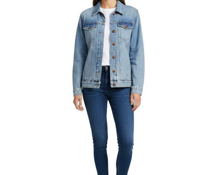 Madewell Blue Oversized Trucker Denim Jacket