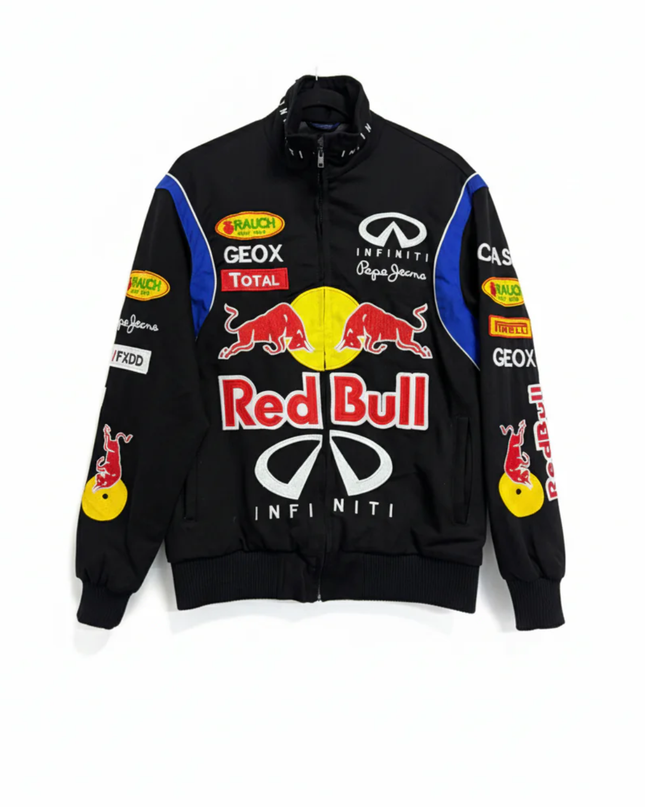 Reworked Black Red Bull Racing Formula 1 Embroidered Jacket