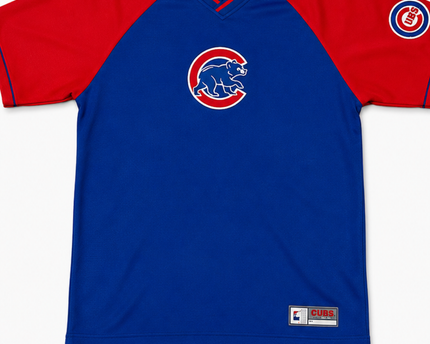MLB Genuine Merchandise Blue/Red Chicago Cubs Baseball Jersey