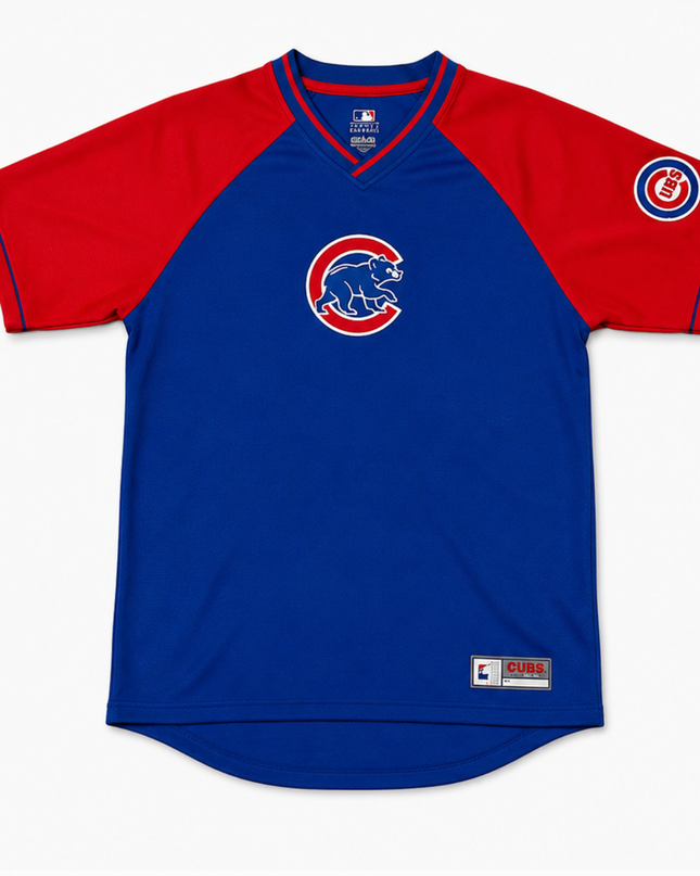 MLB Genuine Merchandise Blue/Red Chicago Cubs Baseball Jersey