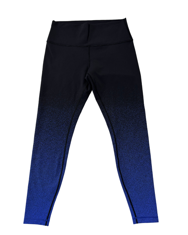 Lululemon Black and Blue Ombre High-Rise Activewear Leggings