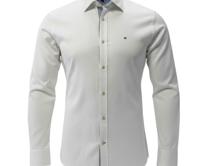 Tommy Hilfiger White Long Sleeve Button-Down Shirt