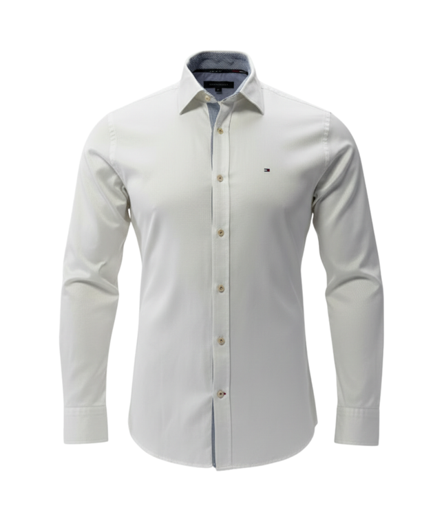Tommy Hilfiger White Long Sleeve Button-Down Shirt
