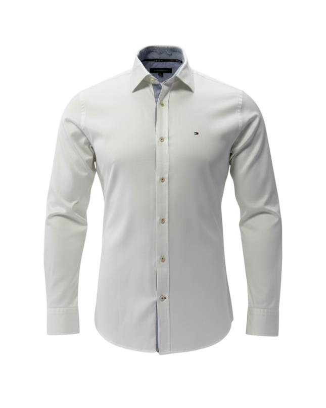 Tommy Hilfiger White Long Sleeve Button-Down Shirt