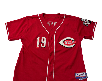 Majestic Red Cincinnati Reds Joey Votto #19 Authentic Baseball Jersey