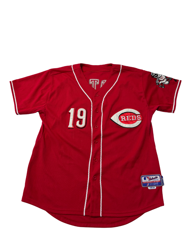 Majestic Red Cincinnati Reds Joey Votto #19 Authentic Baseball Jersey