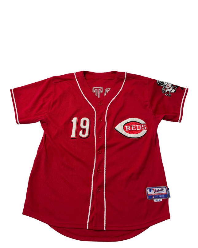 Majestic Red Cincinnati Reds Joey Votto #19 Authentic Baseball Jersey