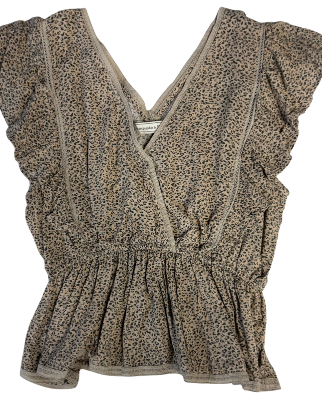 Abercrombie & Fitch Tan leopard print Blouse