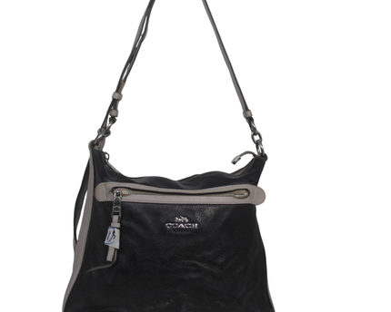 Coach Black Pebbled Leather Hobo Shoulder Bag