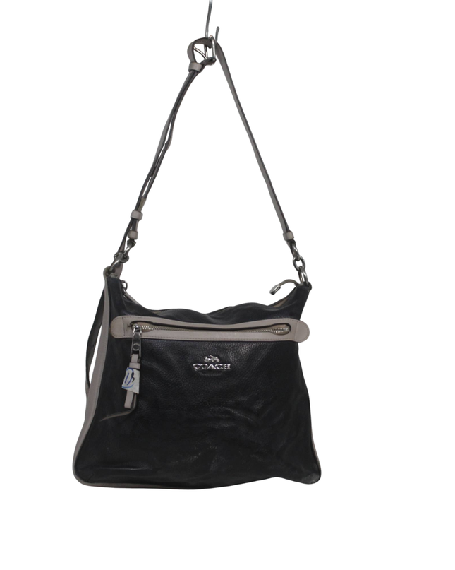 Coach Black Pebbled Leather Hobo Shoulder Bag