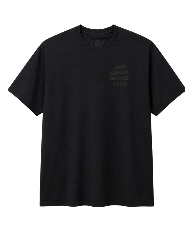 Anti Social Social Club Black Kkoch Floral Graphic Tee