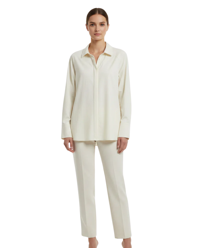 Alfani Off-white Button-Up Blouse