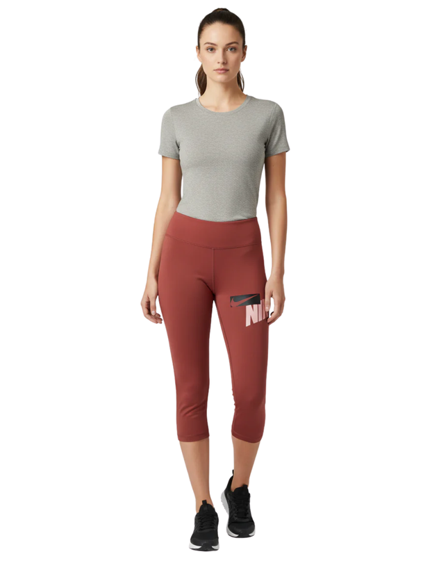 Nike Reddish Brown Dri-FIT Performance Leggings