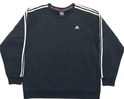 Adidas Dark Grey Three Stripes Sweatshirt