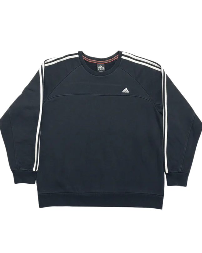 Adidas Dark Grey Three Stripes Sweatshirt