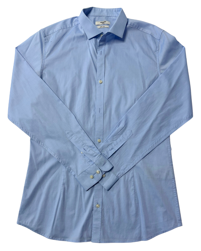 Jack & Jones Premium Light Blue Long Sleeve Stretch Shirt
