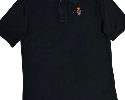 Polo Ralph Lauren Black Polo Bear Piqué Polo Shirt