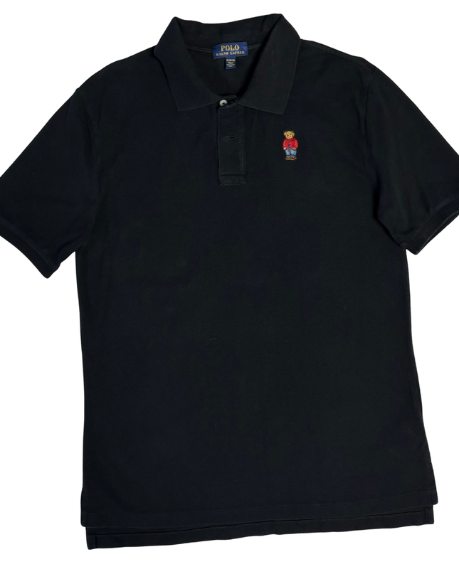 Polo Ralph Lauren Black Polo Bear Piqué Polo Shirt