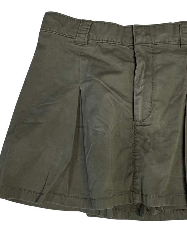 Abercrombie & Fitch Olive Green Pleated Skort Shorts