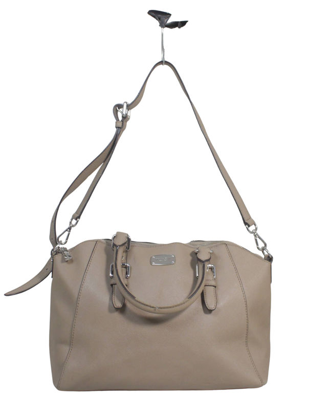 Michael Kors Beige Saffiano Leather Satchel Bag