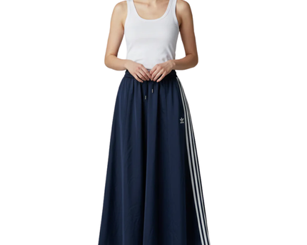 Adidas Navy Blue Three-Stripe Maxi Skirt W/Tags