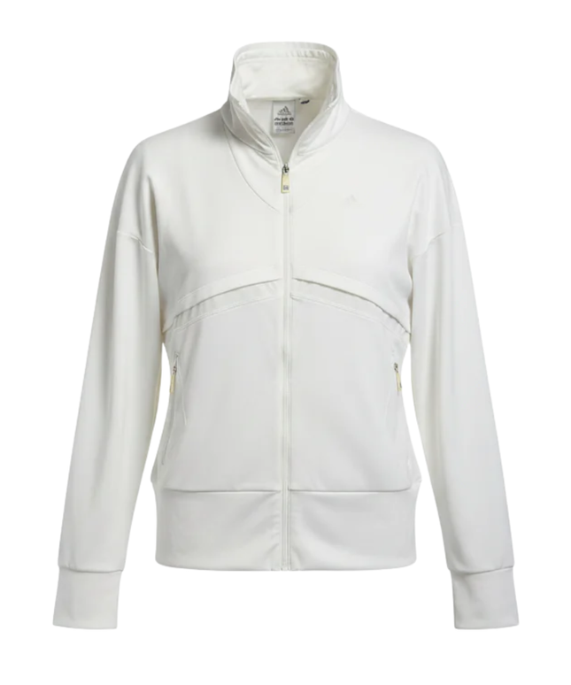 Adidas White Three Stripes Track Jacket