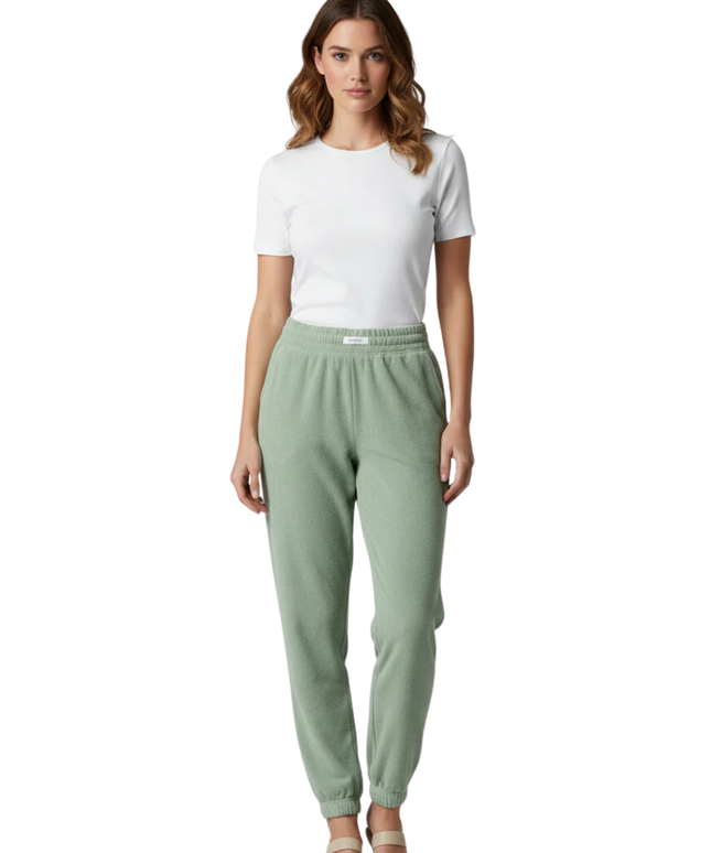 Reserved Green Terry Towelling Jogger Pants