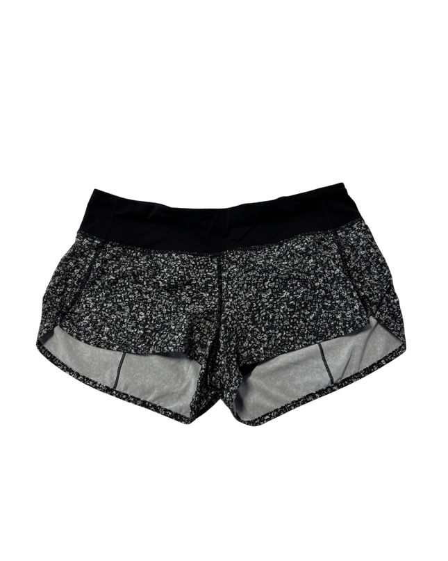 Lululemon Black/White Patterned Performance Running Shorts