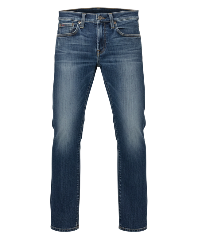 True Religion Blue Ricky Relaxed Straight Leg Jeans