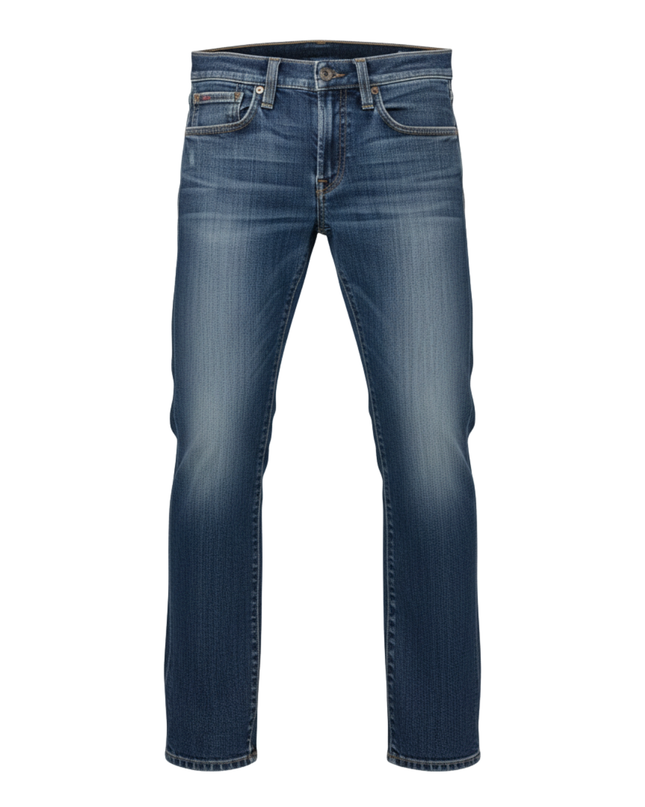 True Religion Blue Ricky Relaxed Straight Leg Jeans