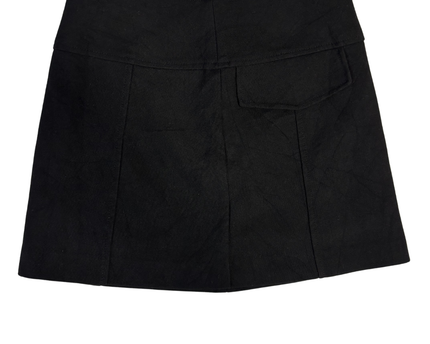 Zara Black Mini Skirt with Flap Pocket Detail