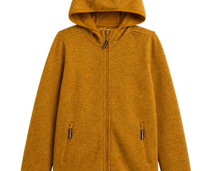 Tchibo Yellow Full-Zip Knit Fleece Hoodie W/Tags