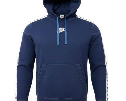 Nike Navy Blue Taped Logo Hoodie