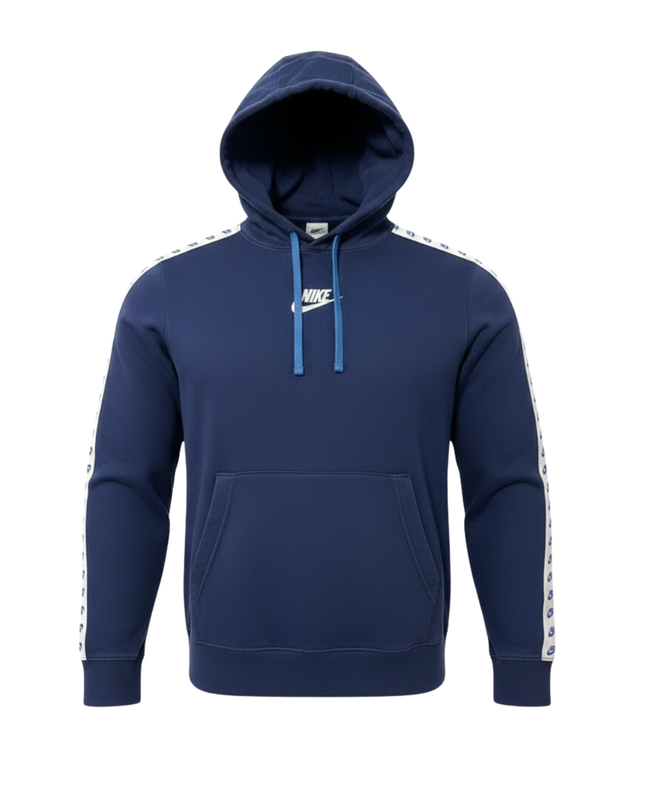 Nike Navy Blue Taped Logo Hoodie