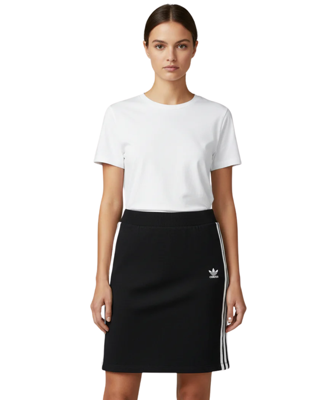 Adidas Black 3-Stripes Athletic Mini Skirt