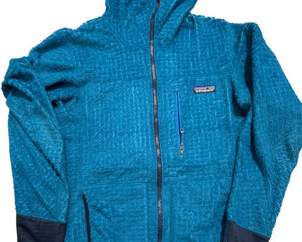 Patagonia Blue High-Pile Fleece Full-Zip Hoodie