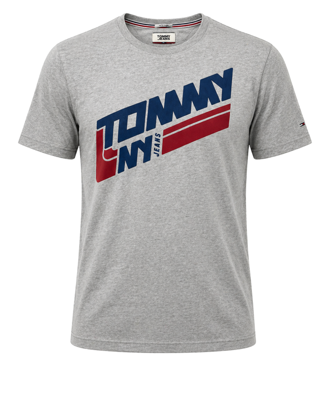 Tommy Jeans Gray Graphic Logo T-Shirt