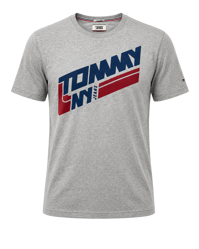 Tommy Jeans Gray Graphic Logo T-Shirt