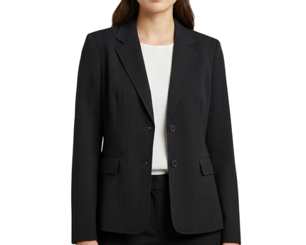 Apt. 9 Black Pinstripe Two-Button Blazer