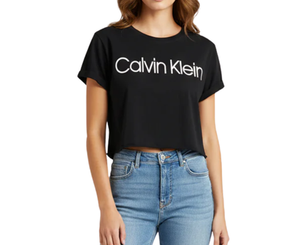 Calvin Klein Jeans Black Logo Crop Top