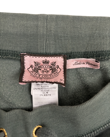 Juicy Couture Gray Velour Glitter Logo Tracksuit Pants - L | Waist: 32"