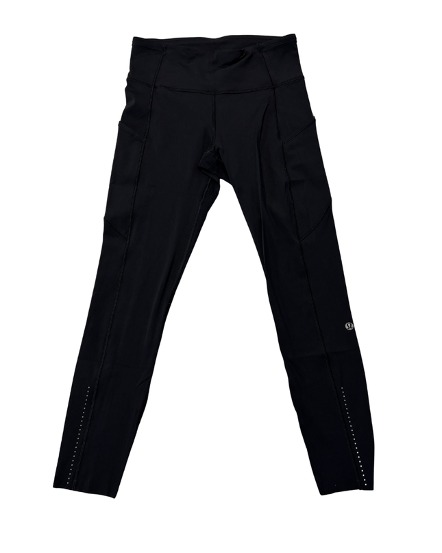 Lululemon Black Fast and Free High-Rise 25" Reflective Leggings